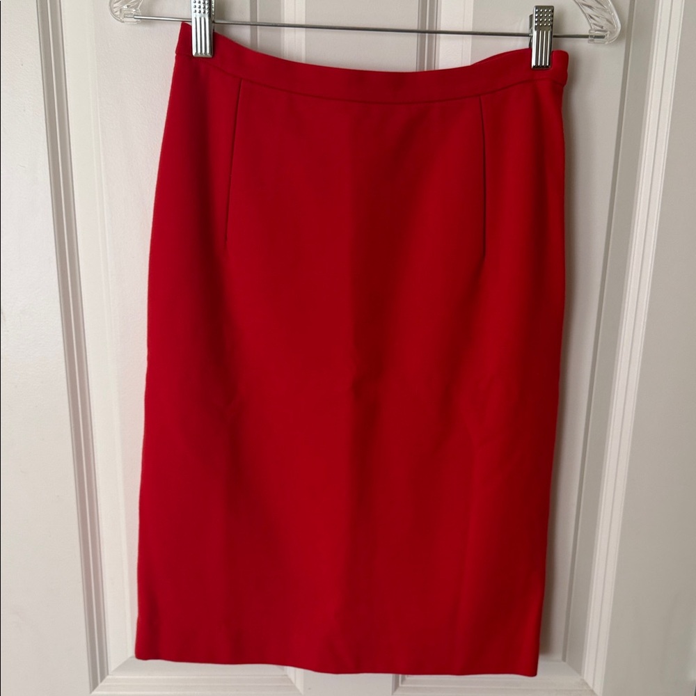 Diane Von Furstenberg Vibrant Red Pencil Skirt